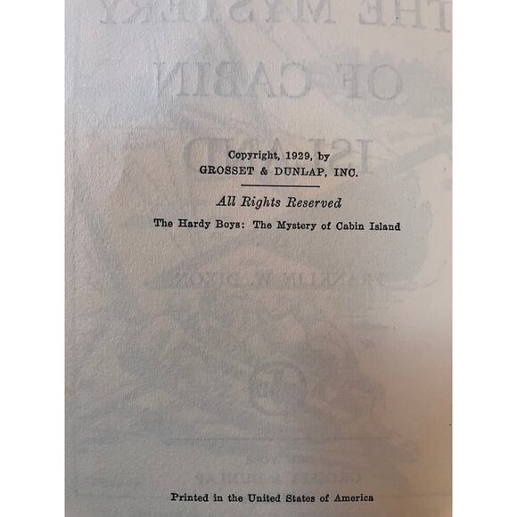 Vintage Hardy Boys The Mystery of Cabin Island Franklin W Dixon 1929 - Picture 4 of 5